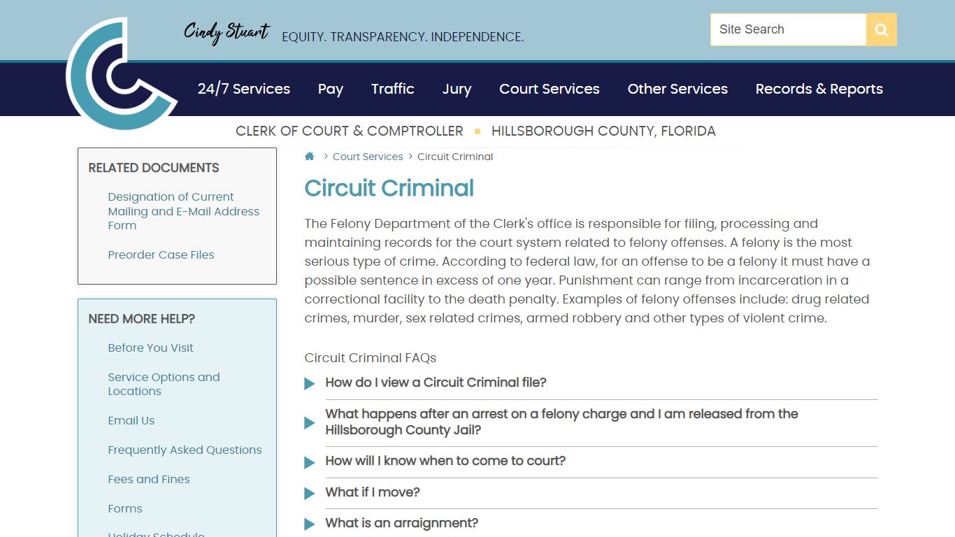 Circuit Criminal | Hillsborough County Clerk